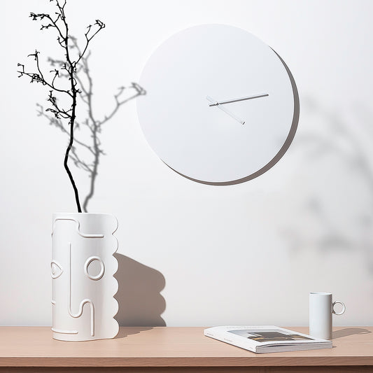 Ultra Minimal clock - White on White