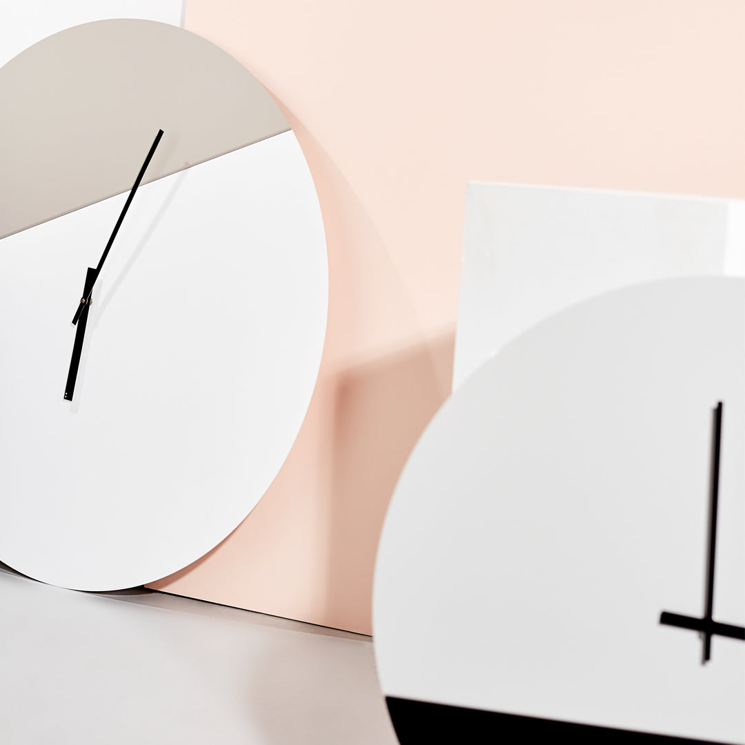 SALE: TOO tone clock - White & Stone Grey