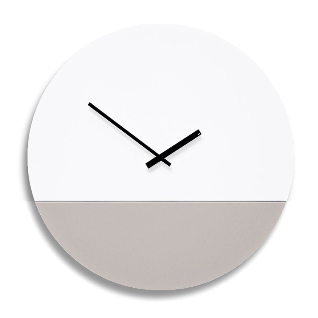 SALE: TOO tone clock - White & Stone Grey