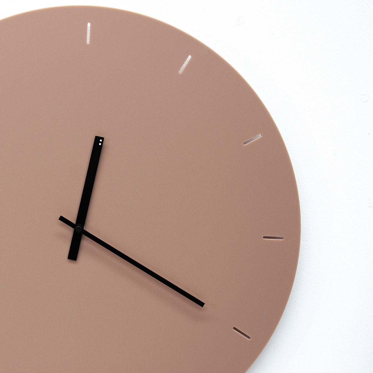 Minimal clock - Terracotta with Lines