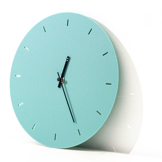 Minimal clock - Turquoise with Lines
