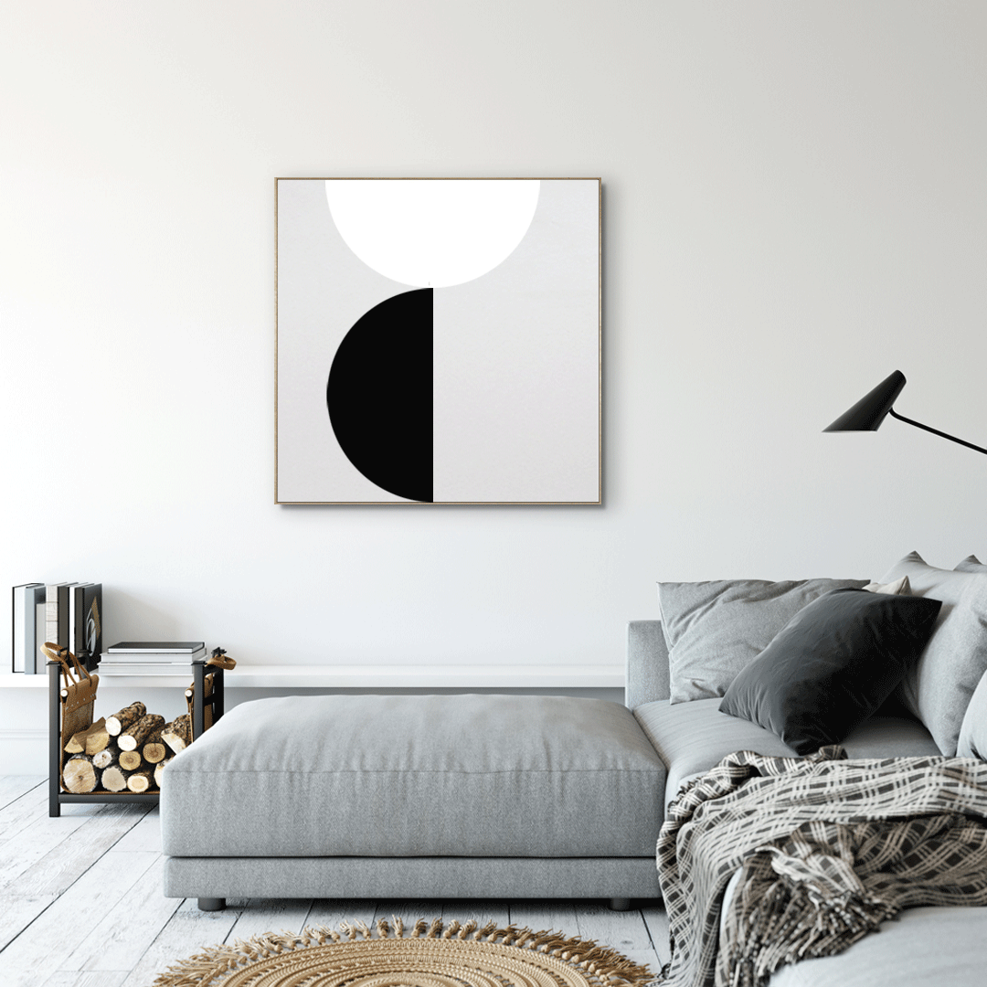Modern geometric art system from TOO designs with magnetic shapes that enable you to change the design composition