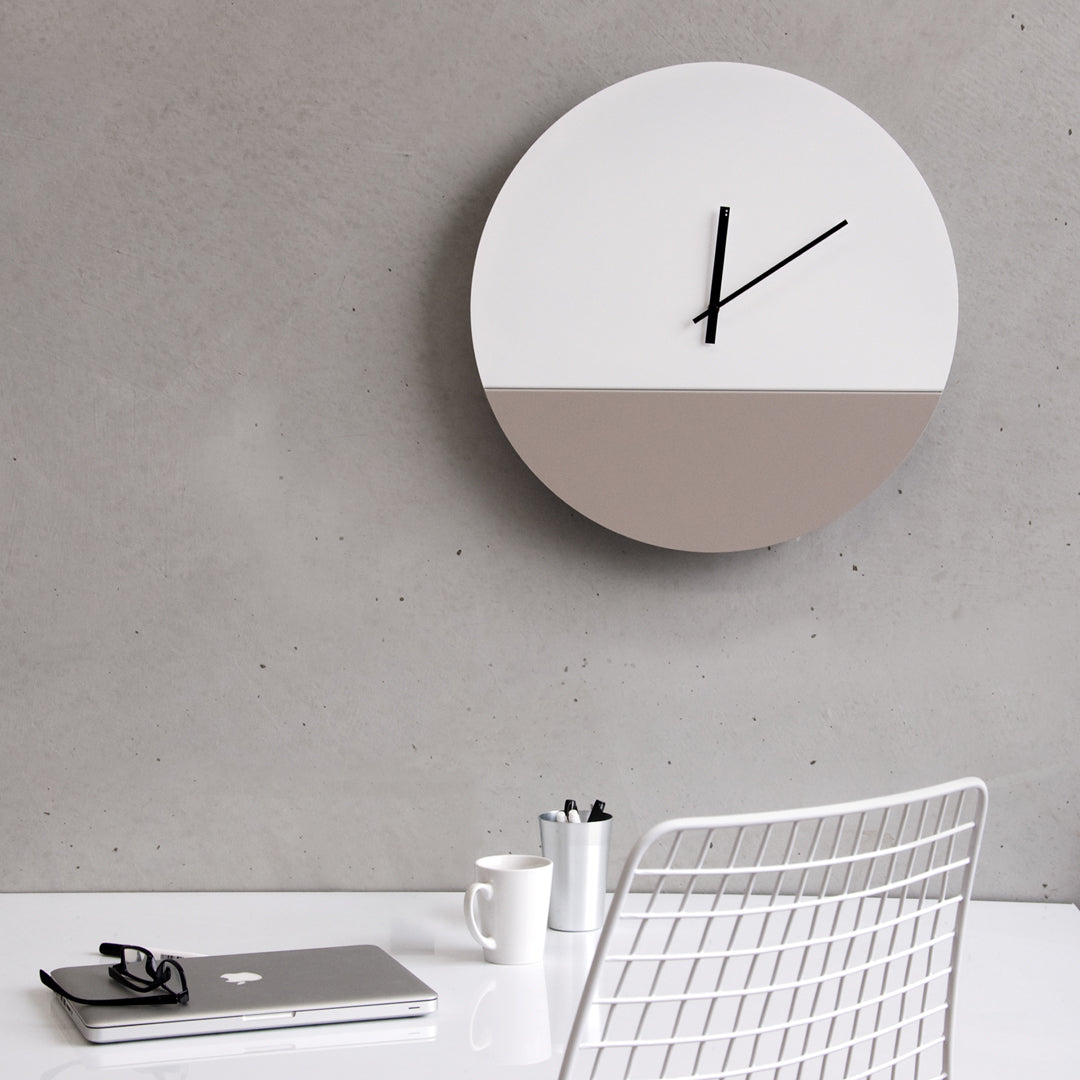 TOO tone clock - Cement Grey & White