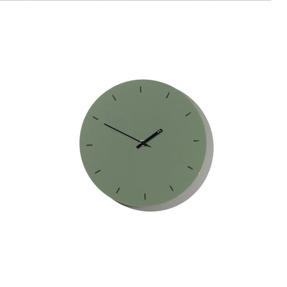 Minimal clock - Olive Green with Lines